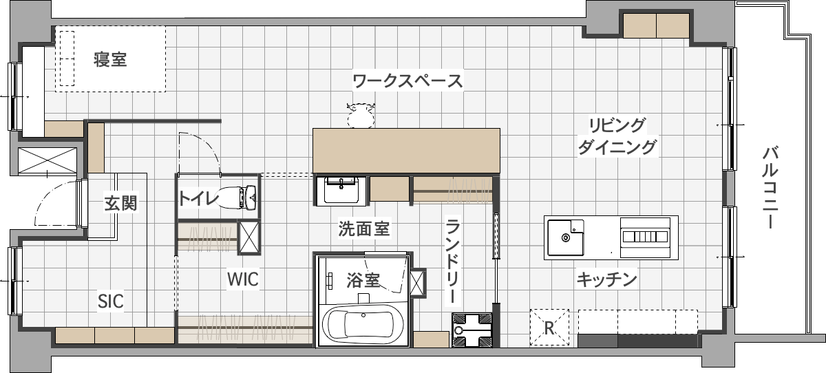 松戸市の中古マンションのリノベーション後の間取り図